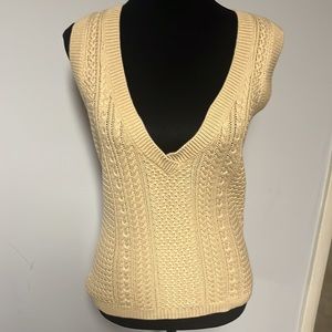 Talbots Cream sweater vest size small